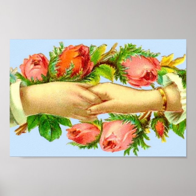 Victorian clasped hands print (Front)