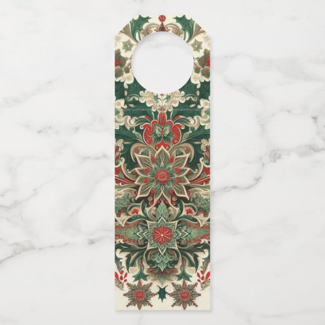 Victorian/Classic/Vintage Christmas Bottle Hanger Tag (Front)