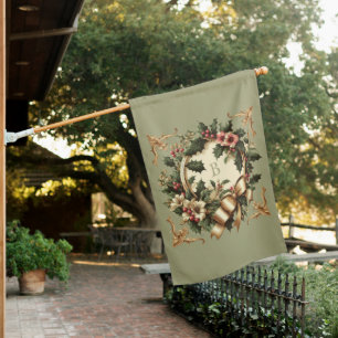 Victorian/Classic/Vintage Christmas House Flag