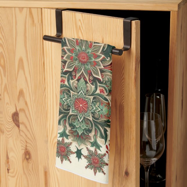 Victorian/Classic/Vintage Christmas Kitchen Towel (Thirds Fold)