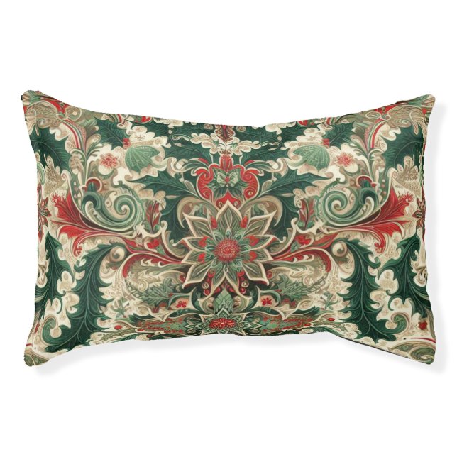 Victorian/Classic/Vintage Christmas Pet Bed (Front)