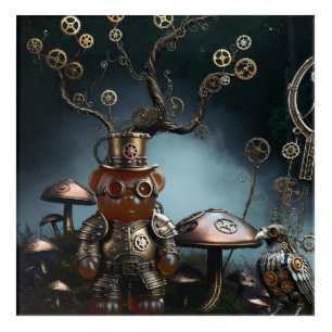 Victorian Clockwork Gummy Bear Mechanical Raven Acrylic Print