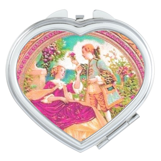 Victorian colonial French floral perfume label  Compact Mirror (Front)