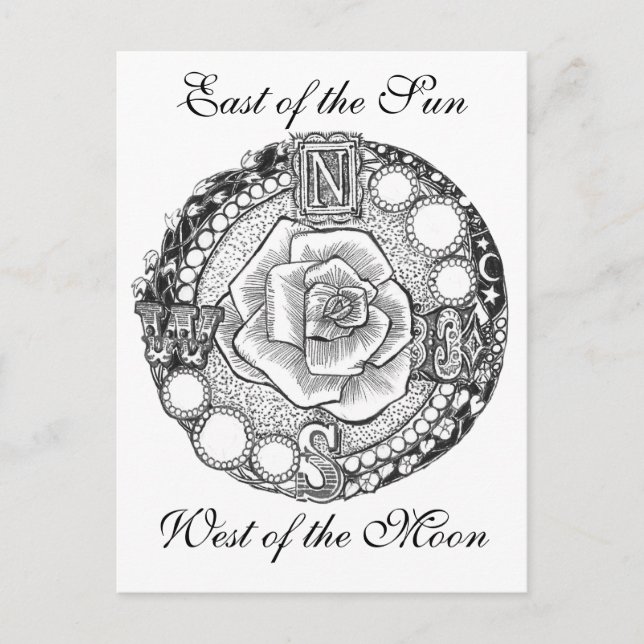 Victorian Compass Rose Postcard (Front)