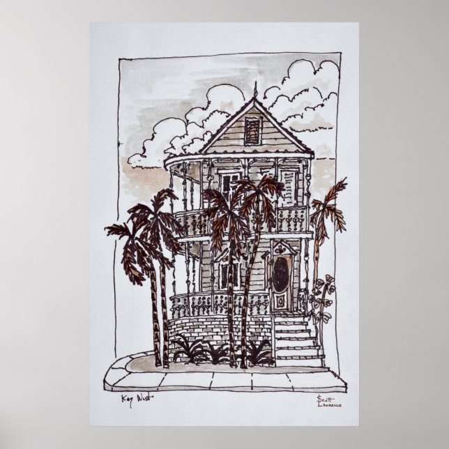 Victorian Conch House | Key West, Florida Poster (Front)