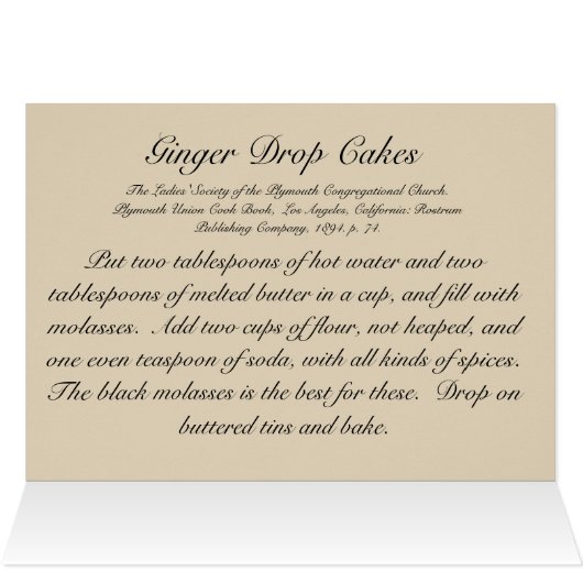 Victorian cookie recipe—Ginger drop cakes (Inside Horizontal (Top))