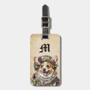 Victorian Corgi Dog Luggage Tags