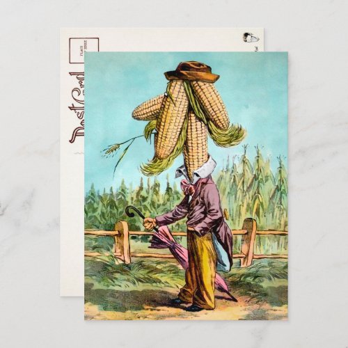 Victorian Corn Man Postcard 