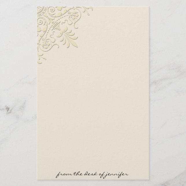 Victorian Corner Motif Stationery (Front)