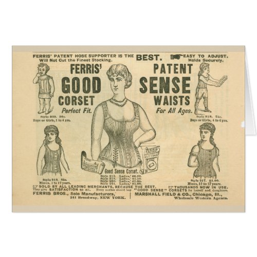 Victorian corset advertisement