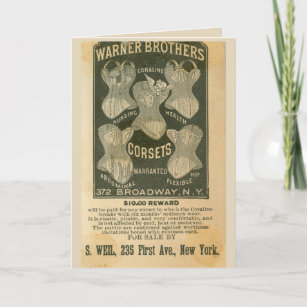 Victorian corset advertisement card