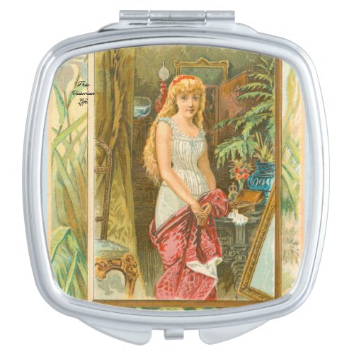 Victorian Corset Advertisement Compact Mirror