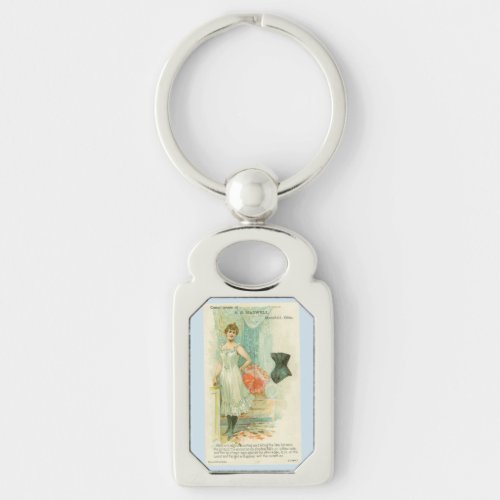 Victorian Corset Advertisement Keychain