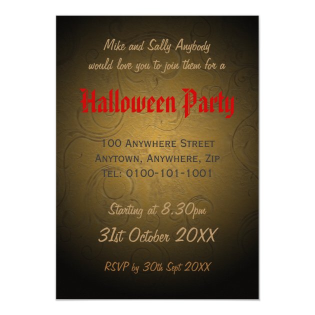 Victorian Corset Funny Halloween Invitation