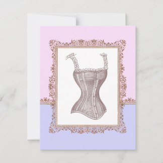 Victorian Corset Lingerie Bridal Shower Invitation