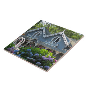 Victorian Cottage in Blue - Martha's Vineyard Ceramic Tile