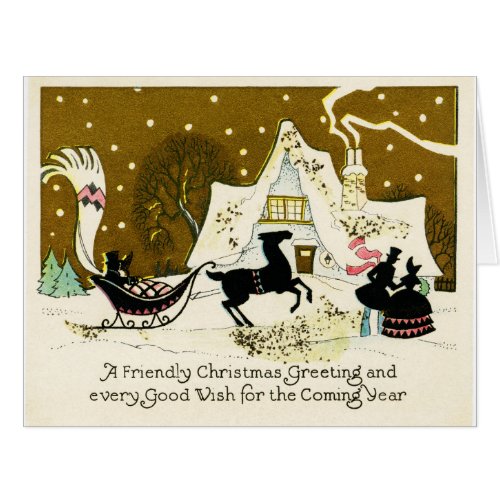 Victorian Country Christmas Big Greeting Card