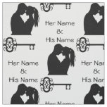 Victorian Couple Silhouette Personalize Fabric