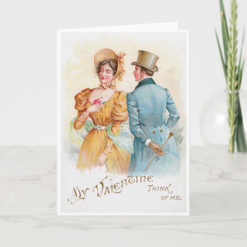 Victorian Couple Valentines Day Card