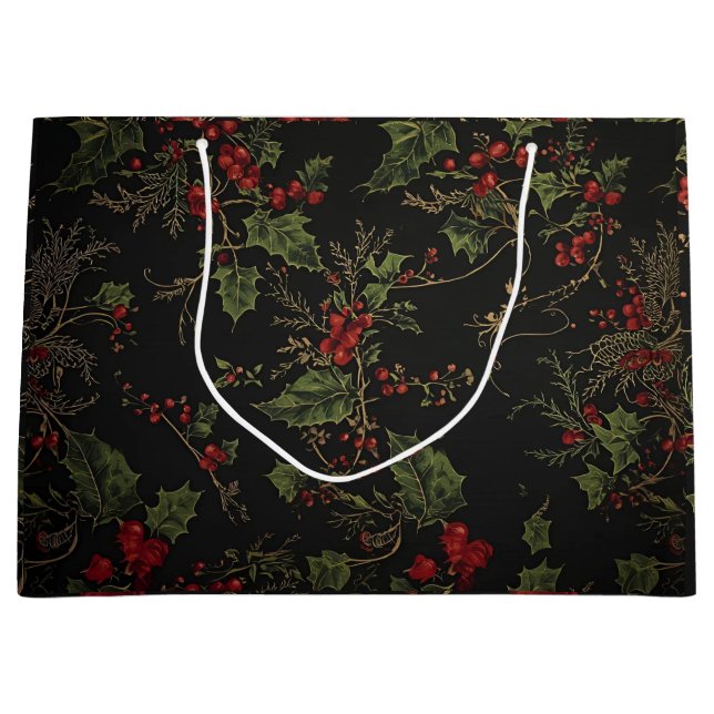 Victorian Crimson Xmas Gift Bag (Front)
