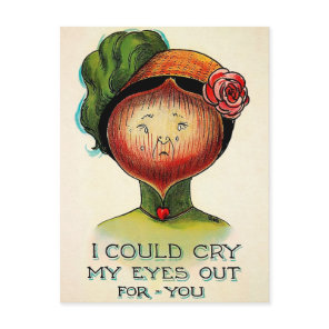Victorian Crying Onion Postcard
