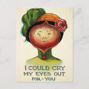 Victorian Crying Onion Postcard