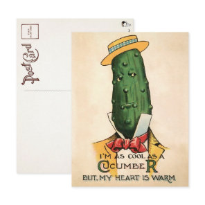 Victorian Cucumber Postcard