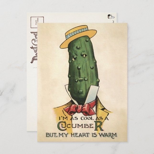 Victorian Cucumber Postcard  (Front/Back)