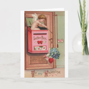 Victorian Cupid Love Letter Valentine's Day Card