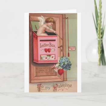Victorian Cupid Love Letter Valentine's Day Card by RetroMagicShop at Zazzle