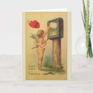 Victorian Cupid Valentine's Day Card