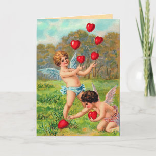Victorian Cupid Valentine's Day Card
