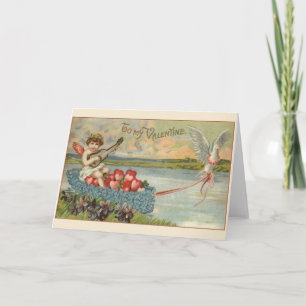 Victorian Cupid Valentine's Day Greeting Card
