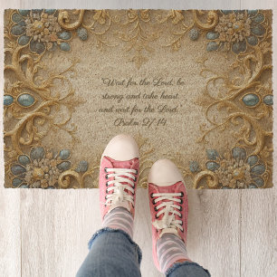 Victorian Customizable Bible Verse Fiber Doormat