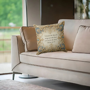 Victorian Customizable Bible Verse Throw Pillow