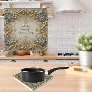 Victorian Customizable Bible Verse  Trivet