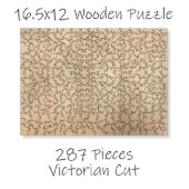 Victorian Cut 287-Piece 16.5 x 12" Wood Puzzle (Puzzle Size)
