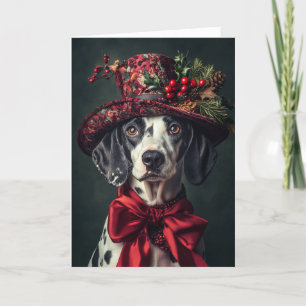 Victorian Dalmatian Christmas Holiday Card
