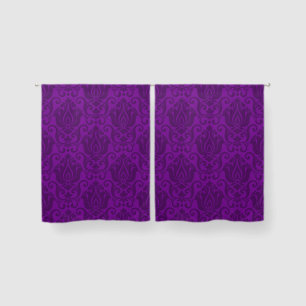 victorian damask antique purple wallpaper ornate blackout curtains