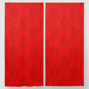 victorian damask antique red wallpaper ornate blackout curtains
