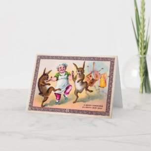 Victorian Dancing Things Holiday Card