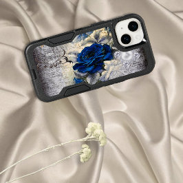 Victorian Dark Blue Rose Ephemera OtterBox iPhone 14 Case