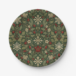 Victorian Dark Botanical Gothic William Morris Paper Plates