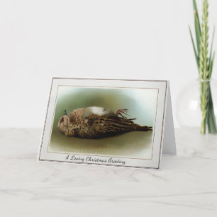 Victorian Dead Bird Christmas Holiday Card