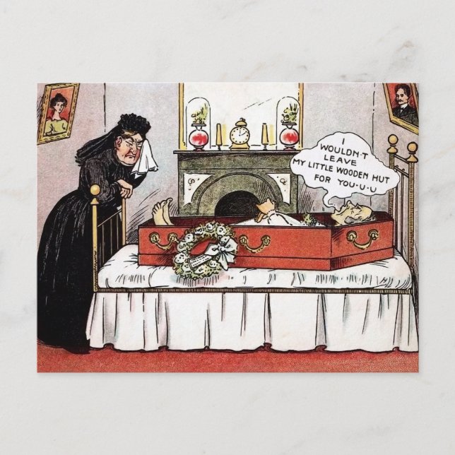 Victorian Death Dark Humor Postcard (Front)