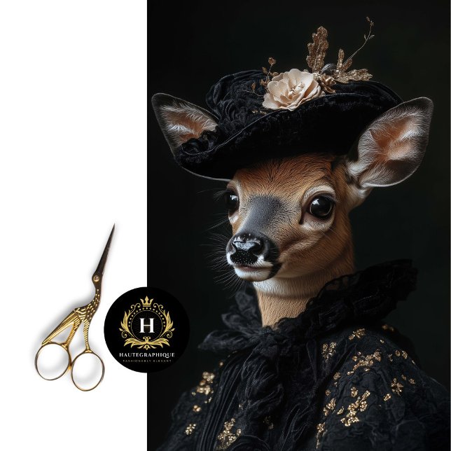 Victorian Deer Portrait Decoupage Tissue Paper (Creator Uploaded)