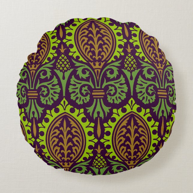 Victorian Design #4 @ VictoriaShaylee Round Pillow (Front)