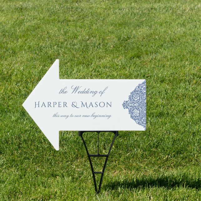 Victorian Directional This Way Yard Sign (Insitu)