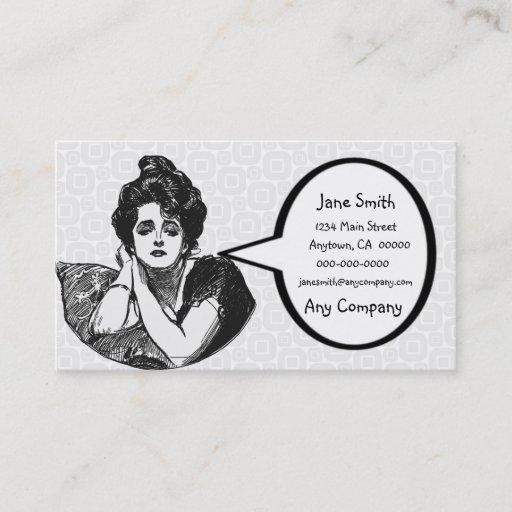 Customizable Victorian Diva Business Card