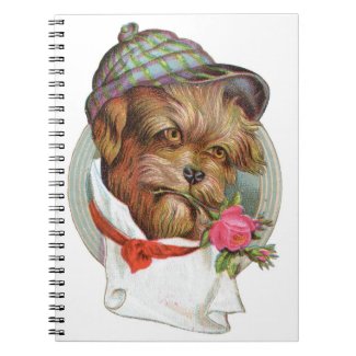 Victorian Dog Spiral Photo Notebook
